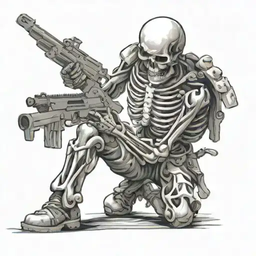 Skeleton In Combat Gear