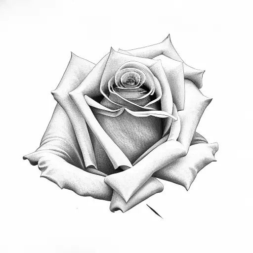 Rose With Stem And The Name Dylan In The Stem