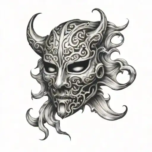 Destroyed By Fire Mask