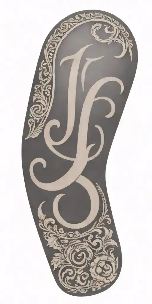 Tooled Leather With Small Initials J And S