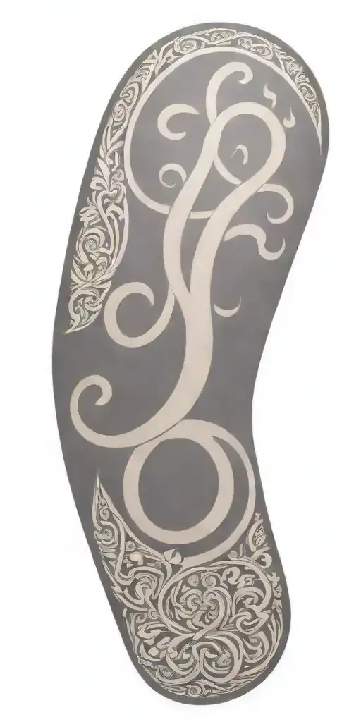 Tooled Leather With J And S Intertwined Within