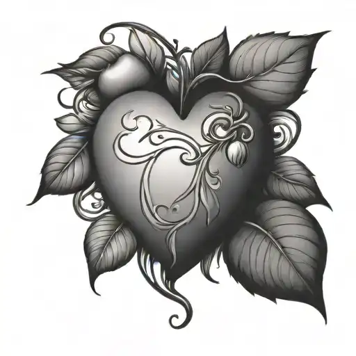 Heart Surrounded By Apples