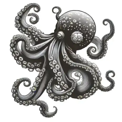 Galaxy Octopus Wrapping Its Tentacles