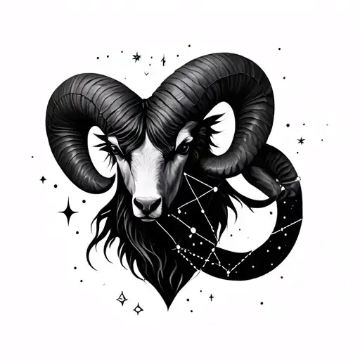 Aries Constellation Intertwined Representing The Client's