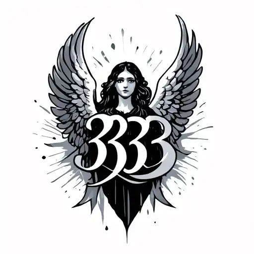 Tattoo With 333 Angel Number