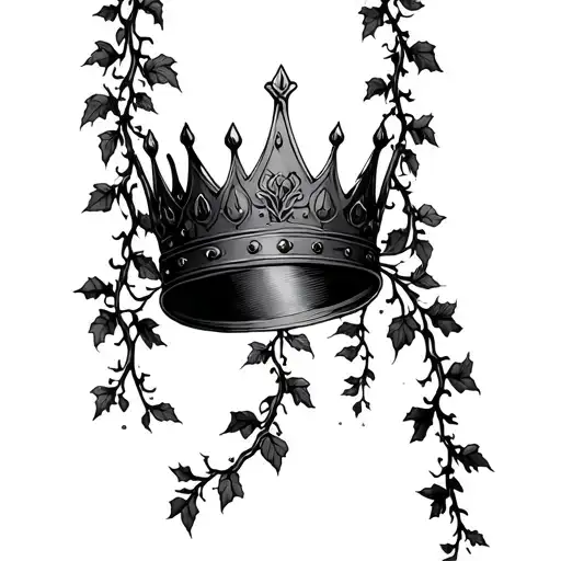 Crown Hanging Black Ivy Vines
