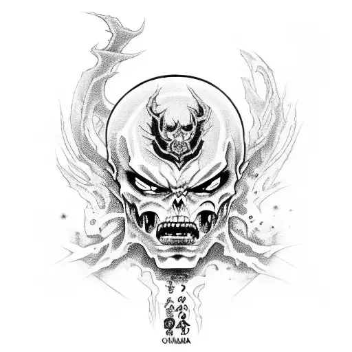 Dark Chaos Scene Of A Full-body Yakuza Member Surrounded By Okinawa's Natural Beauty