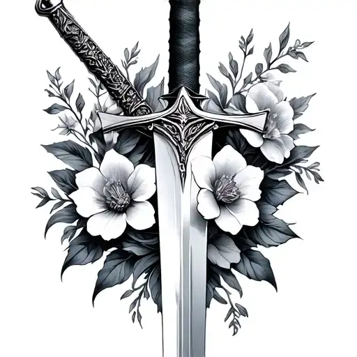 Sword And Flowers