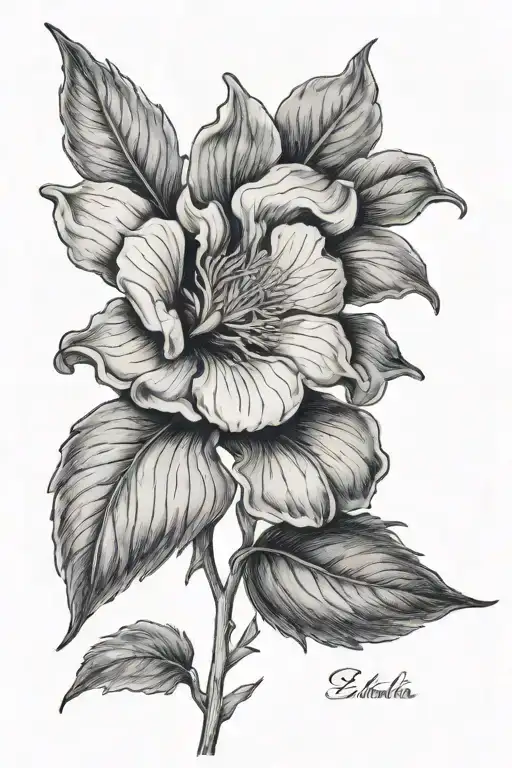 Peristeria Elata Flower With The Date 09-22-1933 Underneath