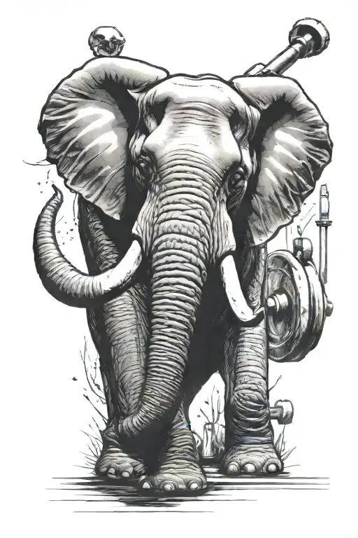 Elephant With Barbell Incorporated
