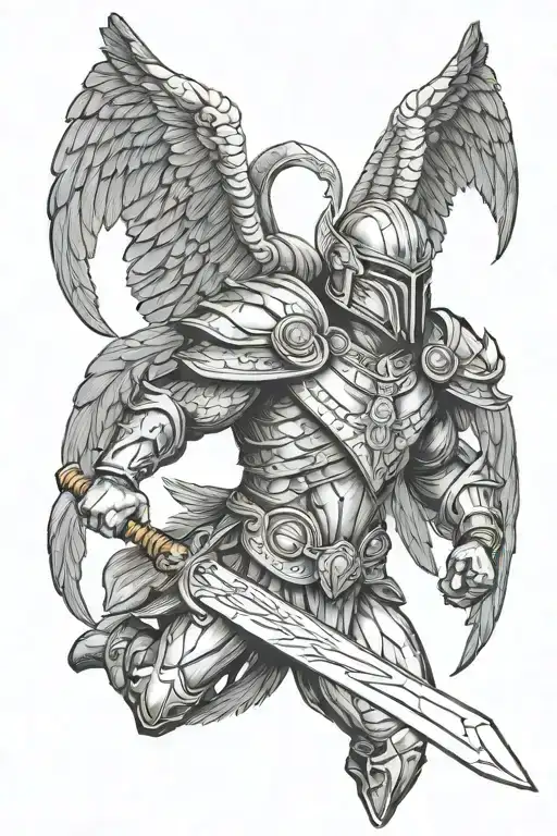 Falcon Warrior With Trident Incorporated