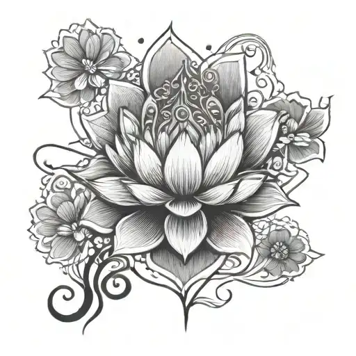 The Lotus Flower Becoming A Tree Of Life Protected With Energy