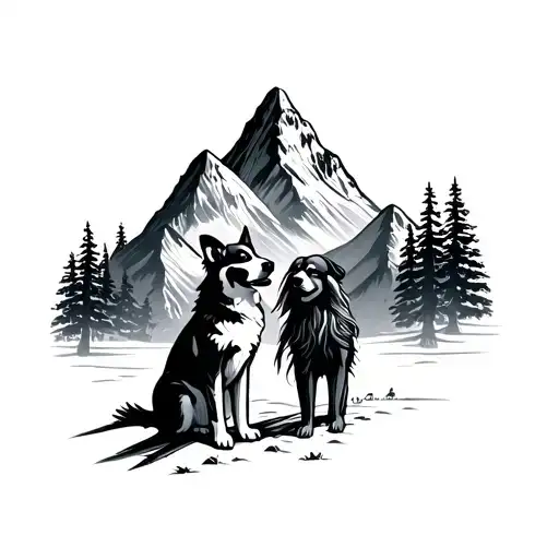 Mountain With Mother Father Dog Sister In Between For Arm Small