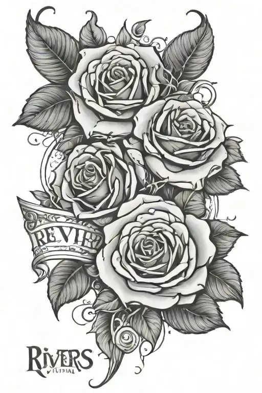 The Word Rivers With Money And Roses