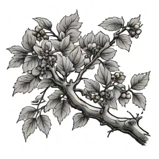 Hawthorn Tree Branch
