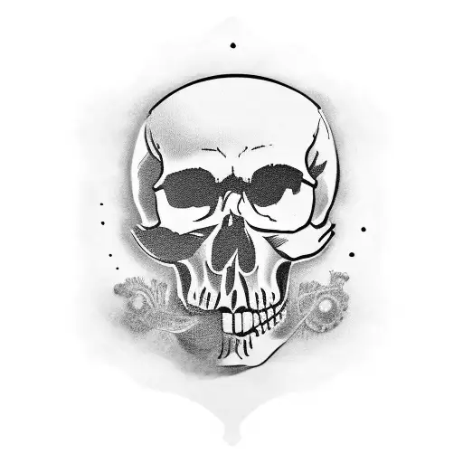 Skull Moustache Cowboy