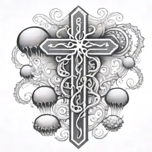 Cross And Jellyfish Dna Double Helix