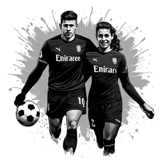 Spanis Footbal And Friends Holding Hands