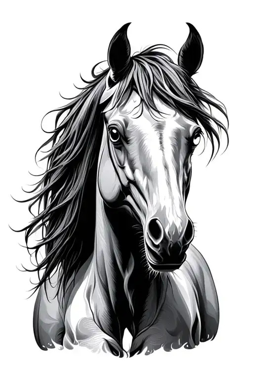 Evil Horse With Laser Eyes