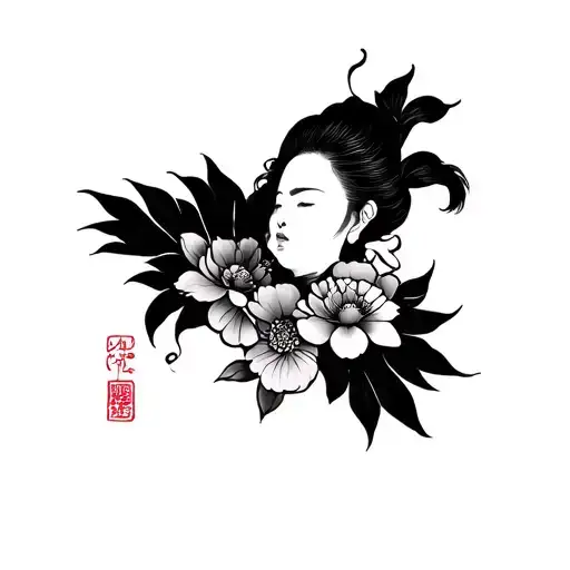 A Tattoo With Japanese Design Black For The Forearm