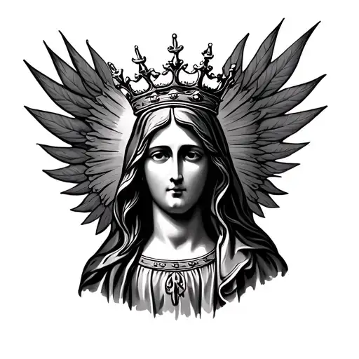 Virgin Mary With Crown