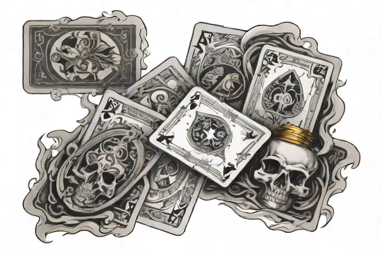 Burning Money And Playing Cards