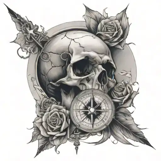 Skull Compass Inside Death