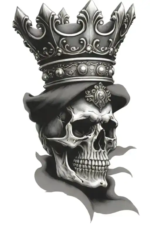 Skull Wearing A Crown
