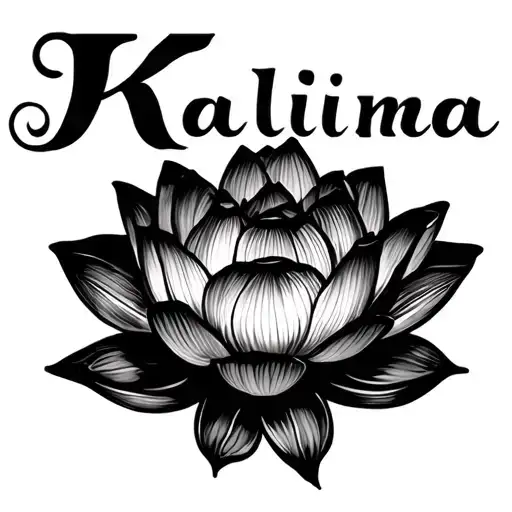 Name Kalima Over Lotus Flower