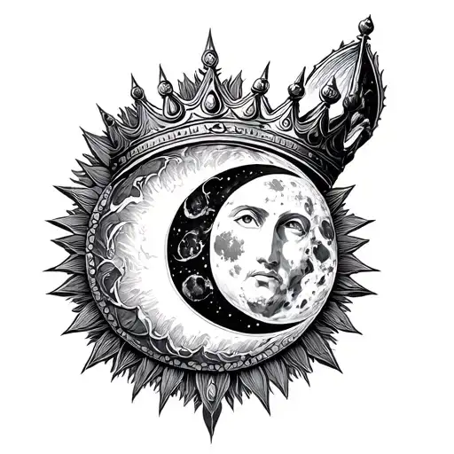 Crown Of Shapur Ii With Sun And Moon Surrounded