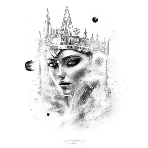 Godess With The Galaxy