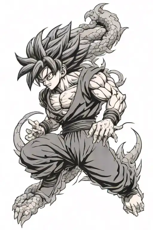 Goku Ultra Instinct Dragon Ball Surround By Shenron