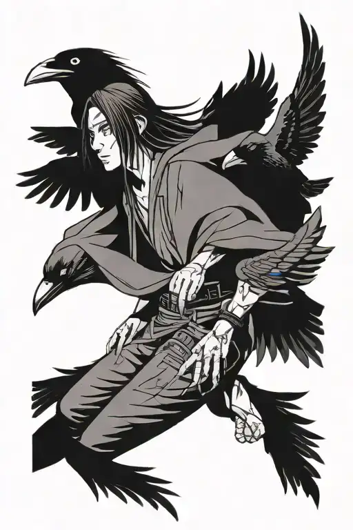 Itachi Uchiha With Crows