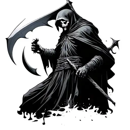 Reaper Holding A Scythe