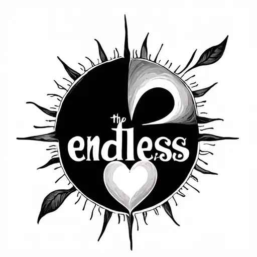The Word Endless With A Sun And Heart