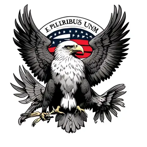 E Pluribus Unum With Eagle