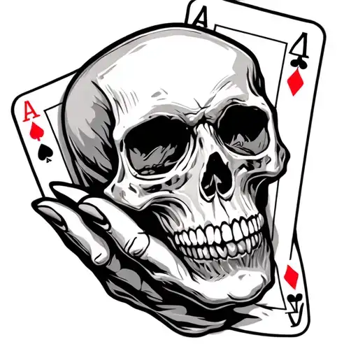 5 Ace In A Skull Hand