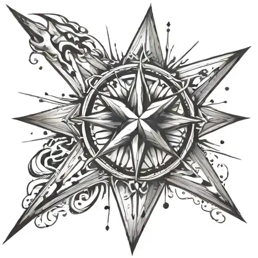 A W In A Fine Line Star