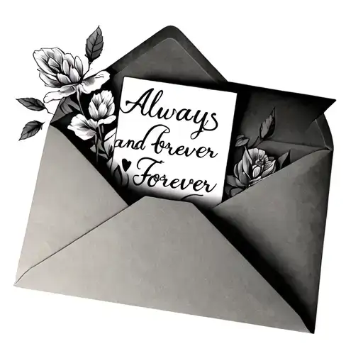 Love Letter In Envelope With Always And Forever