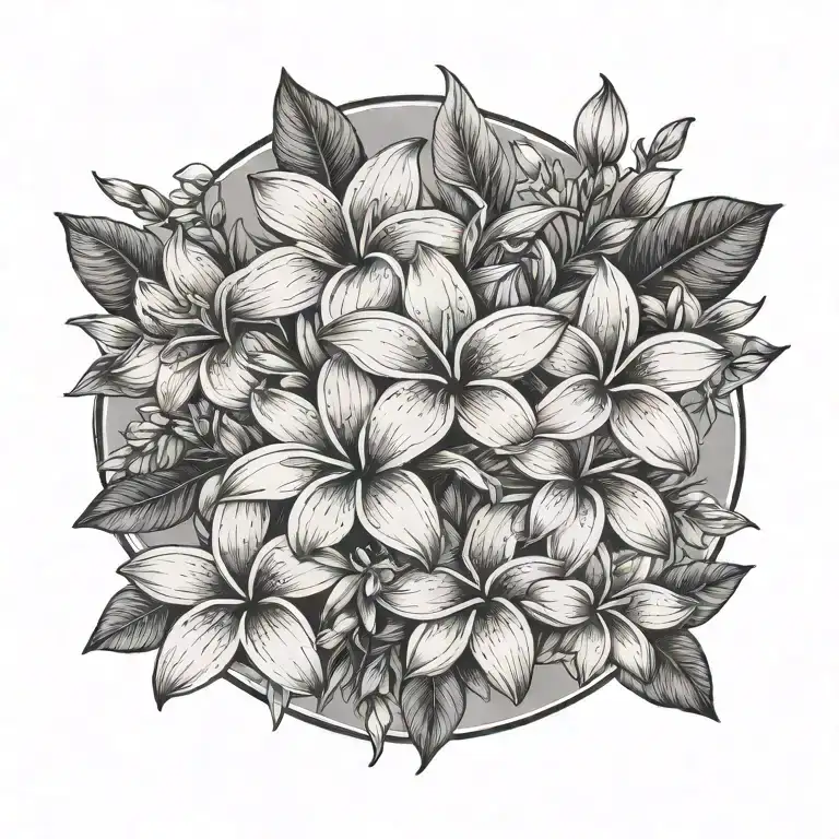 Long Tall Elegant Plumeria Flowers