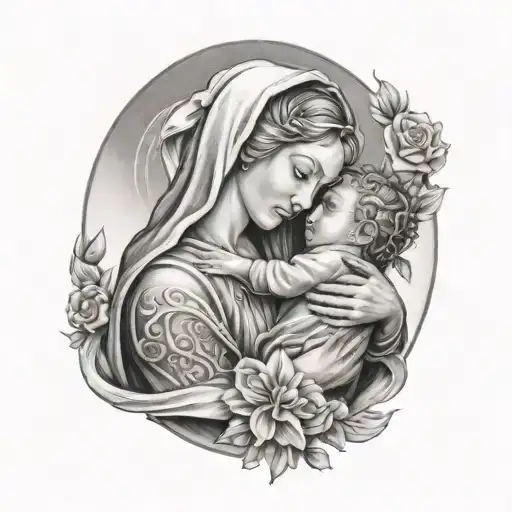 Mary Holding Child