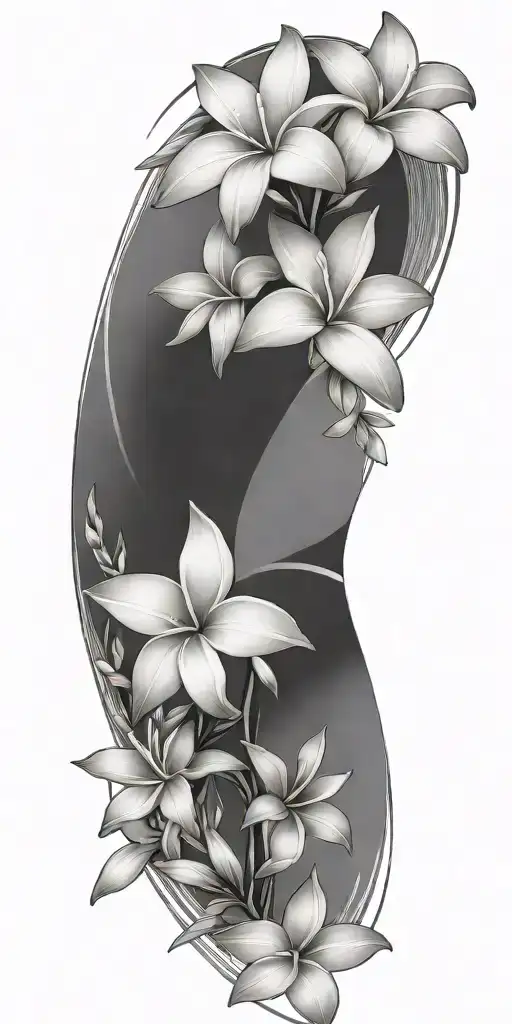 Long Elegant Plumeria Flowers