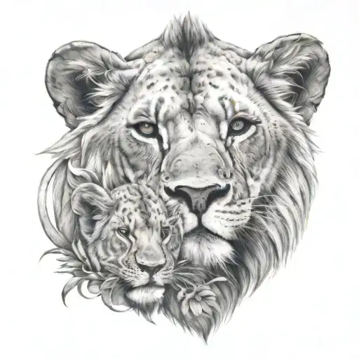 Lion And Cub