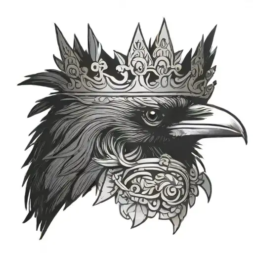 Raven Wearing A Crown