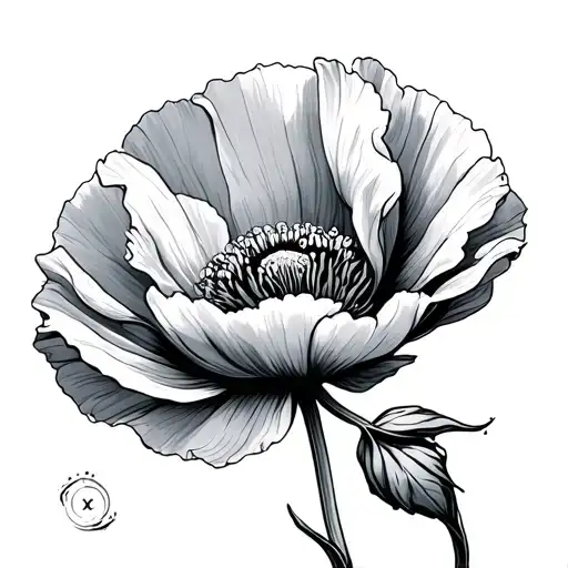 Poppy Flower Stem Being The Leo Constellation