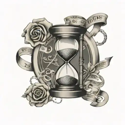 Time Is Money Hour Glass Money Filled