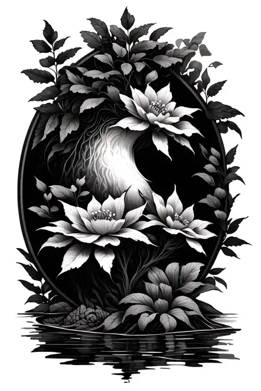 Nature Concept Tattoo Design
