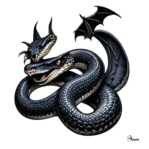 Bats Amanda Written With A Snake