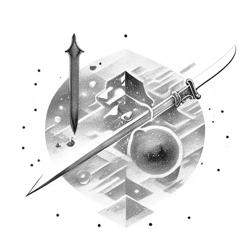 Sword With Made Of Space Matter