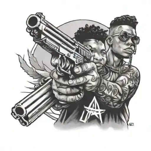 Youngboy Holding A Gun